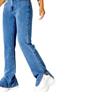 BDG Urban Outfitters Flare High Waisted Side Split Jeans.